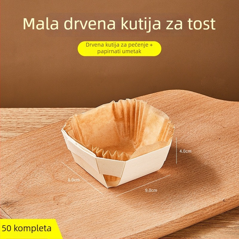 Joe Drveni Mini Kalup za Tost i Kalup za Torte za Pećnicu - Drveni Alat za Pečenje Kruha - Kategorija Kutija Srca, Podrijetlo: Kina