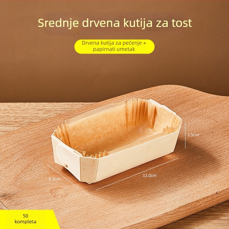 Joe Drveni Mini Kalup za Tost i Kalup za Torte za Pećnicu - Drveni Alat za Pečenje Kruha - Kategorija Kutija Srca, Podrijetlo: Kina
