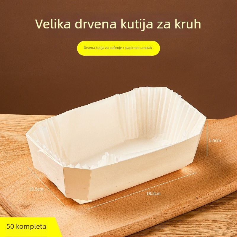 Joe Drveni Mini Kalup za Tost i Kalup za Torte za Pećnicu - Drveni Alat za Pečenje Kruha - Kategorija Kutija Srca, Podrijetlo: Kina
