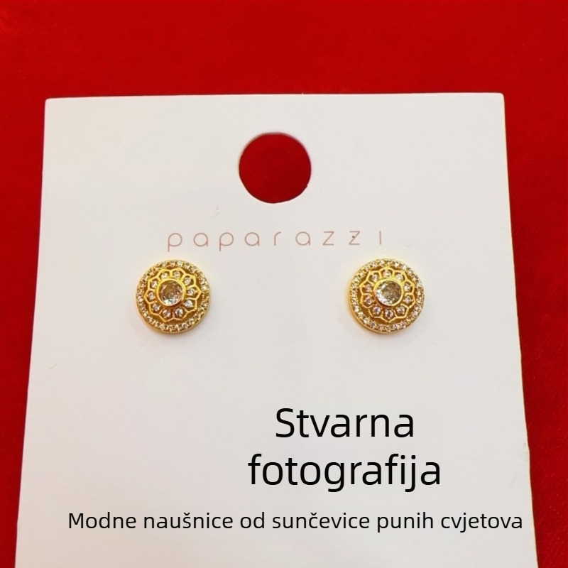 Naušnice od bakra s premazom, geometrijski dizajn, carski stil, elektrolitsko premazivanje (Materijal: bakar; Oblik: geometrijski; Tehnika: elektrolitsko premazivanje; Stil: carski)