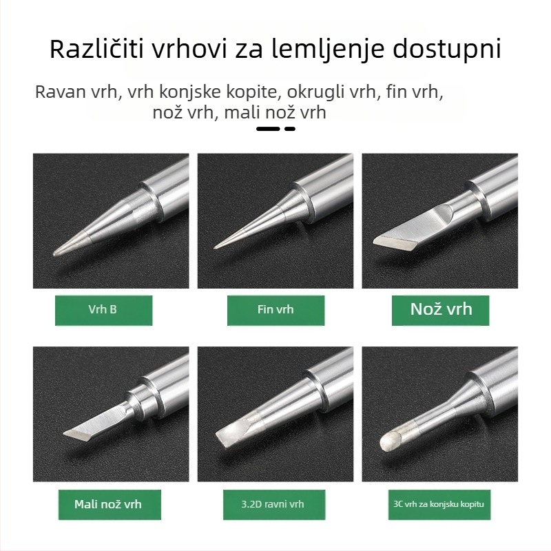 Vrh za lemilo BY905 – Univerzalno unutarnje grijanje, 60W, bakar, vrh u obliku potkove 905S