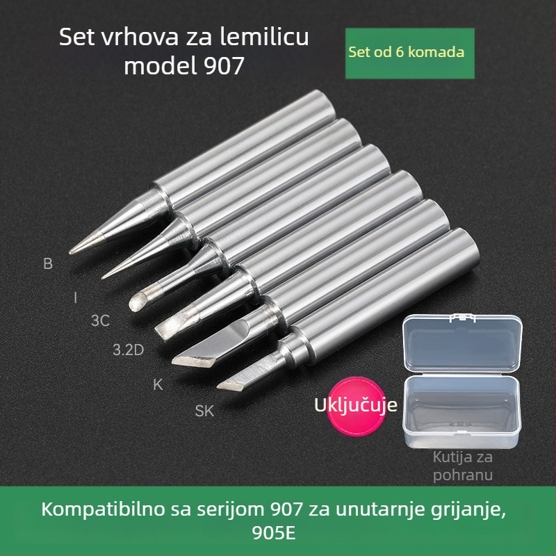 Vrh za lemilo BY905 – Univerzalno unutarnje grijanje, 60W, bakar, vrh u obliku potkove 905S