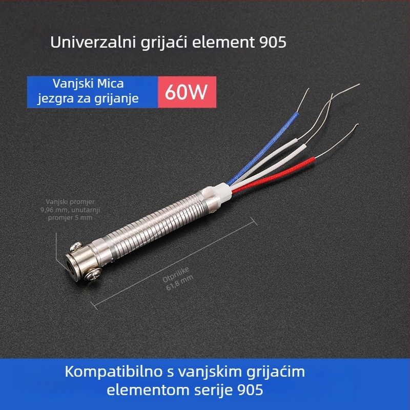 Vrh za lemilo BY905 – Univerzalno unutarnje grijanje, 60W, bakar, vrh u obliku potkove 905S