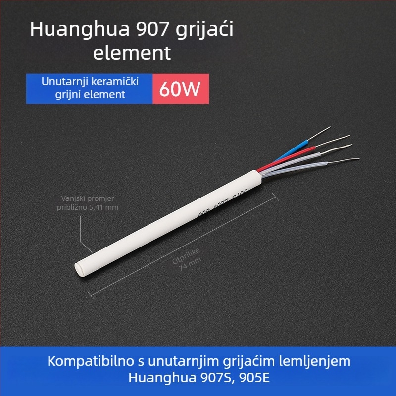 Vrh za lemilo BY905 – Univerzalno unutarnje grijanje, 60W, bakar, vrh u obliku potkove 905S