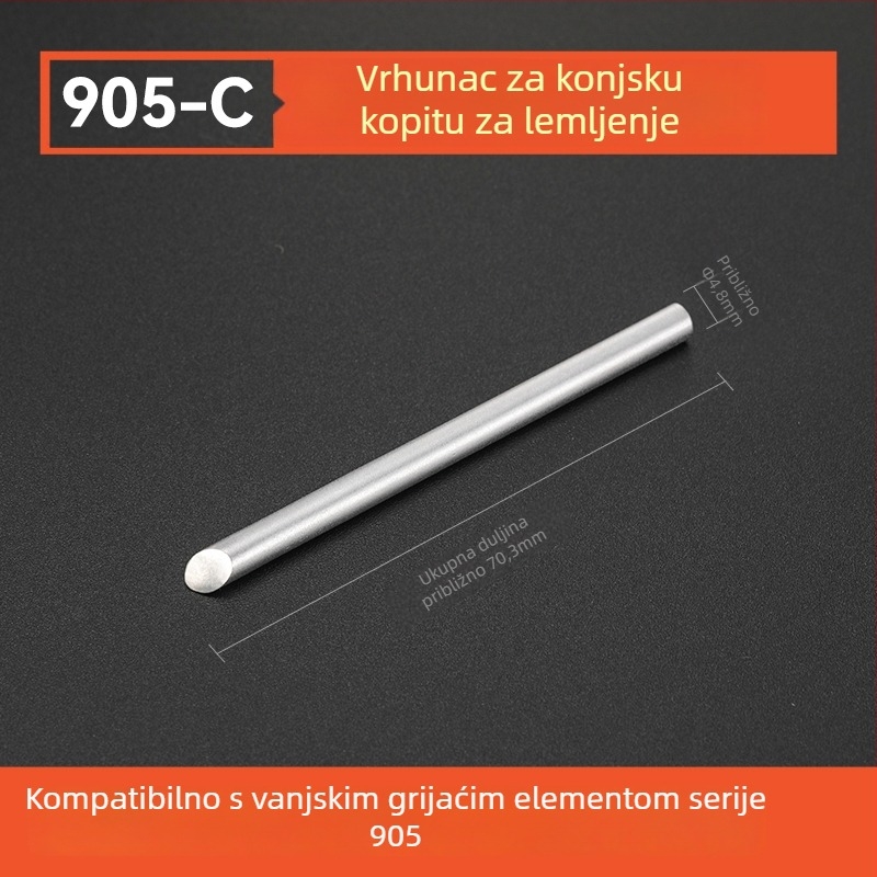 Vrh za lemilo BY905 – Univerzalno unutarnje grijanje, 60W, bakar, vrh u obliku potkove 905S