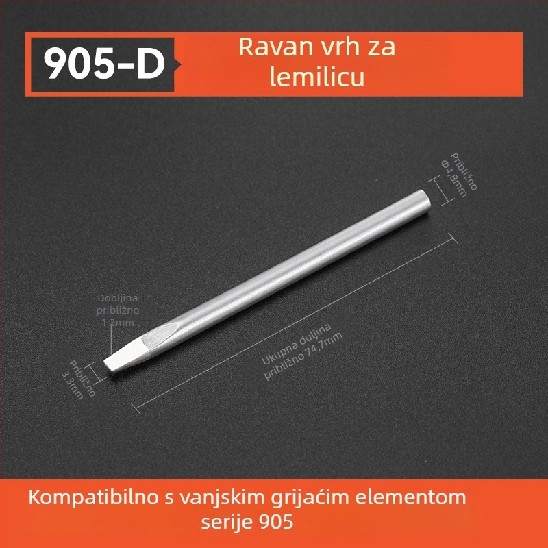 Vrh za lemilo BY905 – Univerzalno unutarnje grijanje, 60W, bakar, vrh u obliku potkove 905S