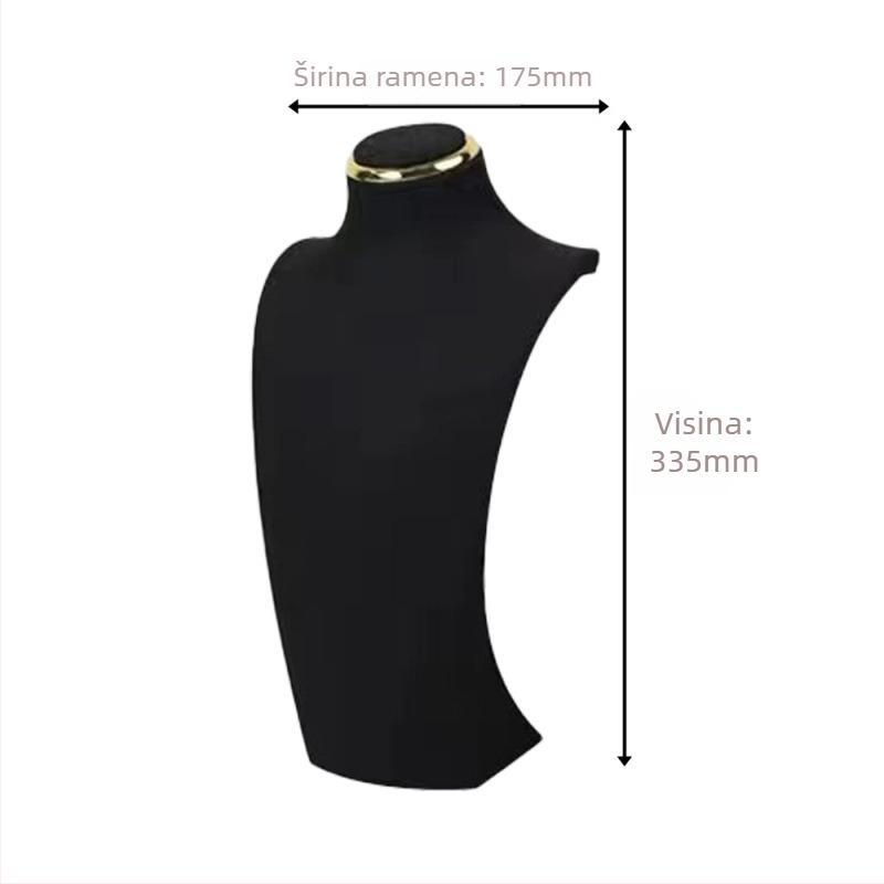 Stalak za nakit od mikrovlakna, portretni oblik, jednostupanjski, vrhunski, ručna izrada