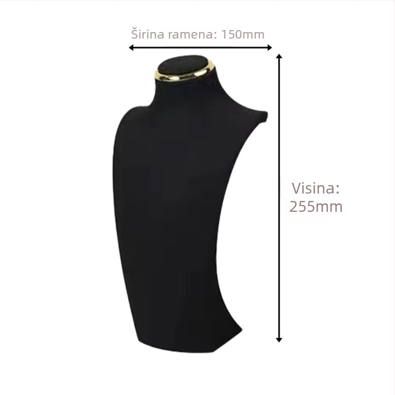 Stalak za nakit od mikrovlakna, portretni oblik, jednostupanjski, vrhunski, ručna izrada