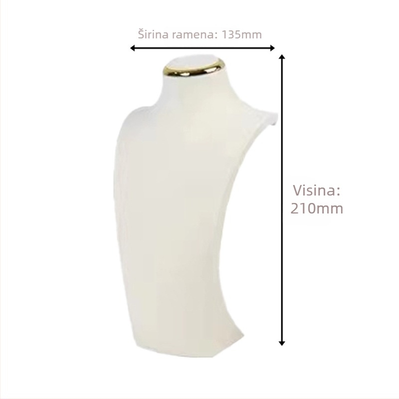 Stalak za nakit od mikrovlakna, portretni oblik, jednostupanjski, vrhunski, ručna izrada