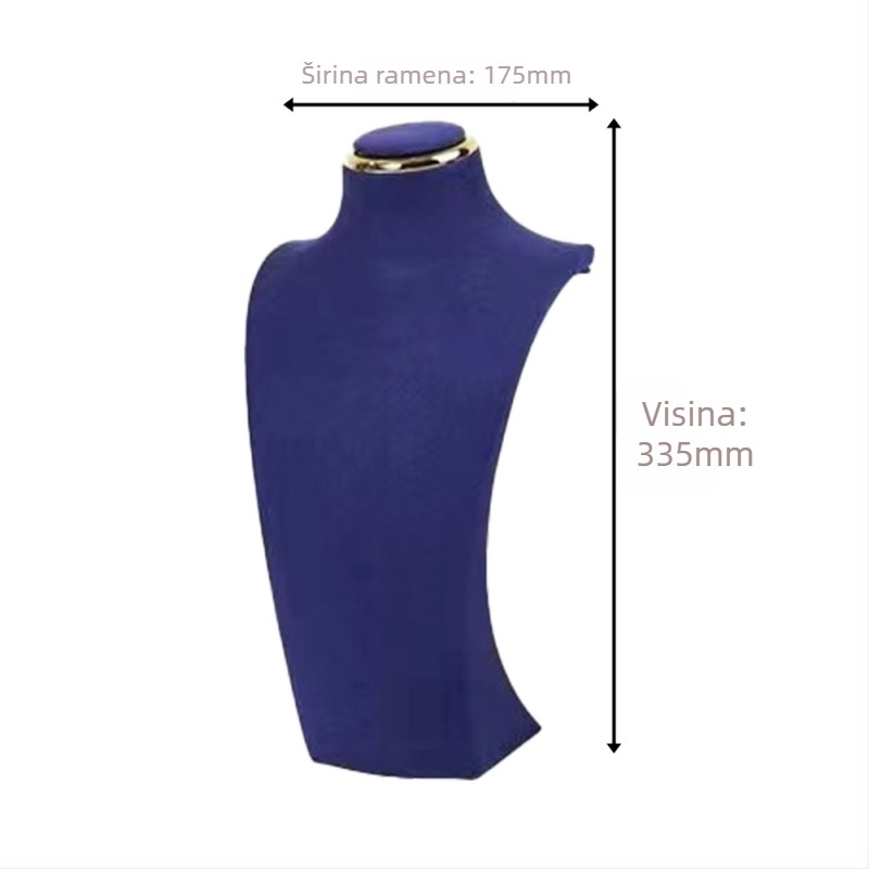 Stalak za nakit od mikrovlakna, portretni oblik, jednostupanjski, vrhunski, ručna izrada