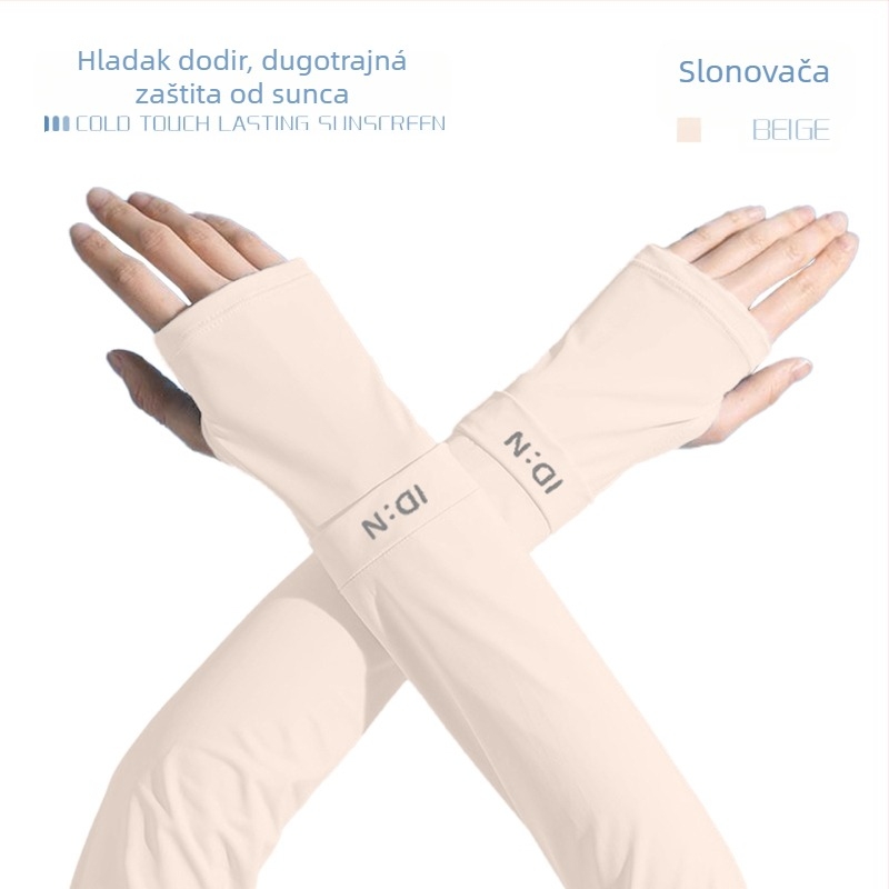Ženske Ice Silk rukave za vožnju na otvorenom – prozračni, UV zaštita, lagani, poliester 71–80% glavna, 21–30% sekundarna, proljeće 2025