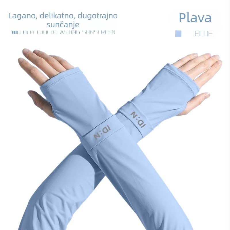 Ženske Ice Silk rukave za vožnju na otvorenom – prozračni, UV zaštita, lagani, poliester 71–80% glavna, 21–30% sekundarna, proljeće 2025