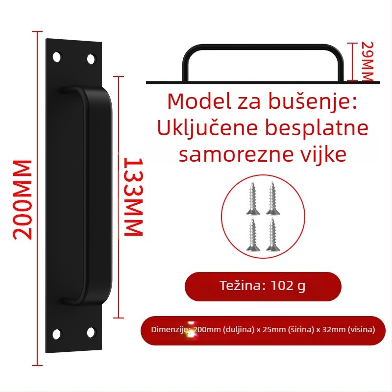 Wanson Handhandle – ručka bez bušenja od aluminijske legure za ormare, ladice i vrata, samoljepljiva, modernog dizajna