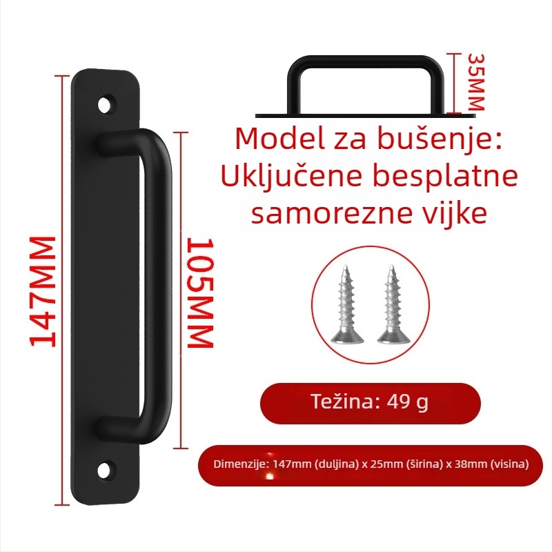 Wanson Handhandle – ručka bez bušenja od aluminijske legure za ormare, ladice i vrata, samoljepljiva, modernog dizajna