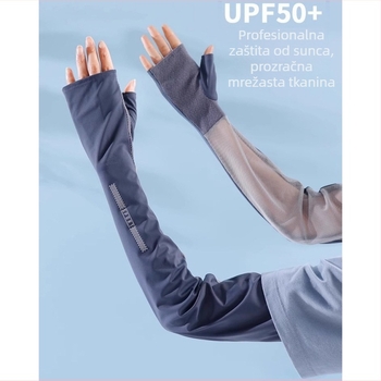 Ženske rukave za zaštitu od sunca za vožnju biciklom, Ice Silk pleteni, jednobojni uzorak, korejski stil