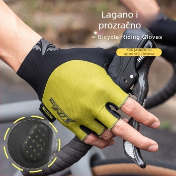 Kolesarske rukavice, kratkog prsta, Lycra, za odrasle, unisex, za vožnju biciklom