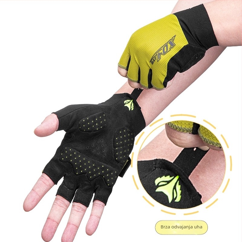 Kolesarske rukavice, kratkog prsta, Lycra, za odrasle, unisex, za vožnju biciklom