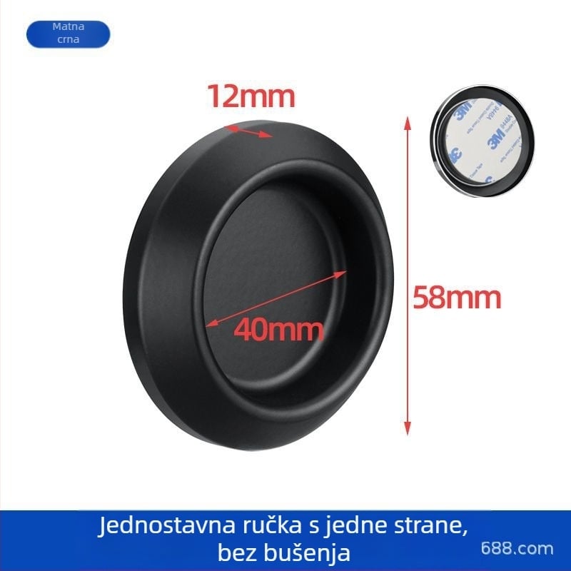 Okrugla ručica od nehrđajućeg čelika za staklena vrata za kupaonicu/tuš kabine, moderni minimalistički stil, završeci: mat, sjaj ili elektroplatirani
