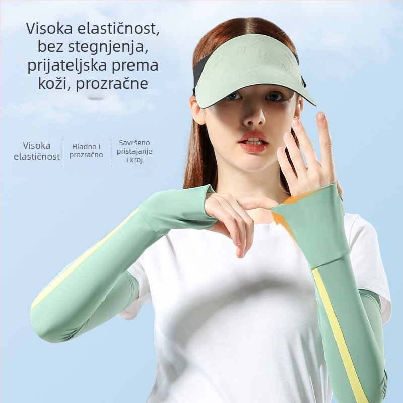 Gu Teng predlaktni rukavi, najlon Ice Silk materijal, 81–95% sadržaja najlona, ljetna kolekcija 2024