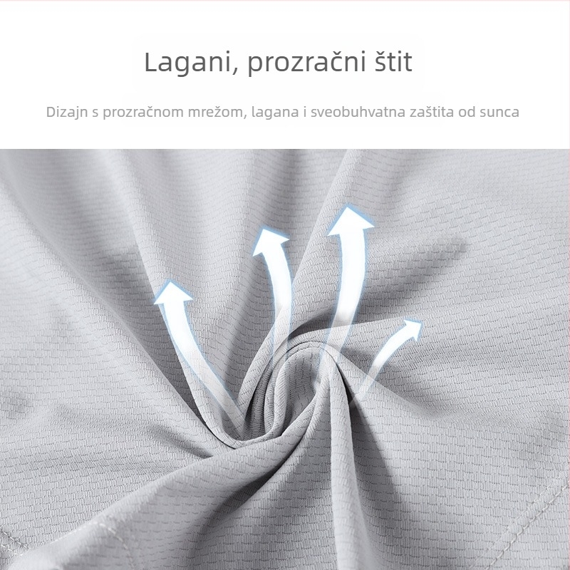 Korisno lice UV zaštita – šal od Jacquard tkanine, prozračno, brzo se suši, ultra lagano, otporno na vjetar