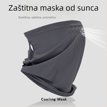 Maska za uši od Ice Silk UV za vanjsku vožnju biciklom – prozračna, brzo se suši, poliester, djelomično pokriveno lice