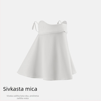 Maska za sunce od ice silk i najlona, polupokriva lice, modni gradski stil