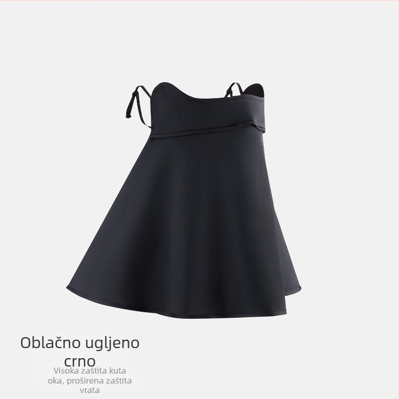 Maska za sunce od ice silk i najlona, polupokriva lice, modni gradski stil