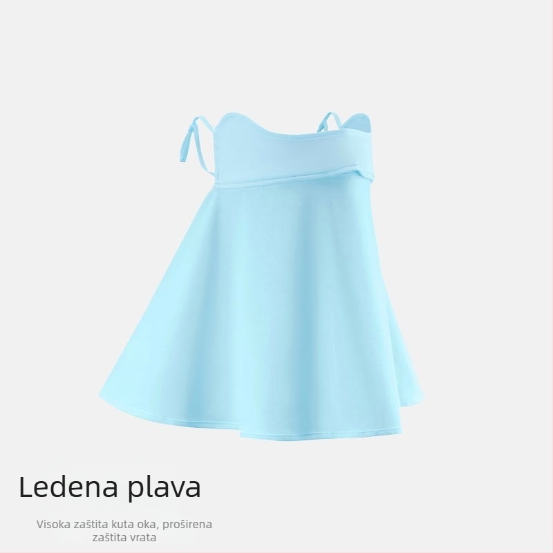 Maska za sunce od ice silk i najlona, polupokriva lice, modni gradski stil
