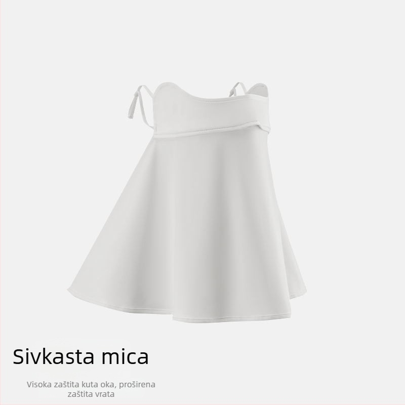 Maska za sunce od ice silk i najlona, polupokriva lice, modni gradski stil