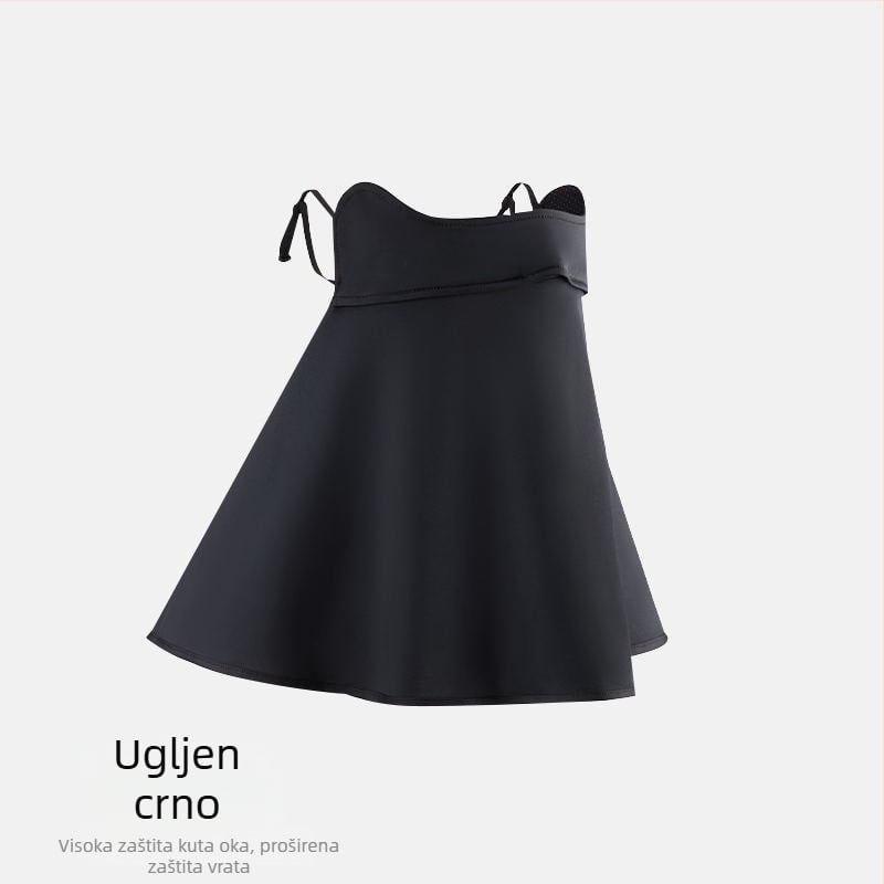 Maska za sunce od ice silk i najlona, polupokriva lice, modni gradski stil