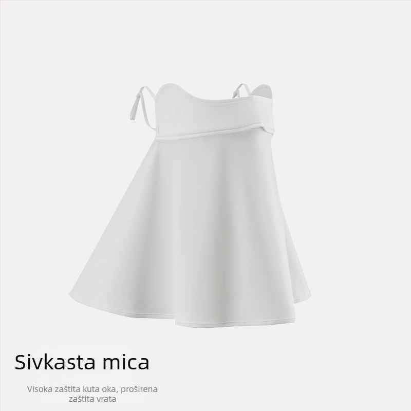 Maska za sunce od ice silk i najlona, polupokriva lice, modni gradski stil