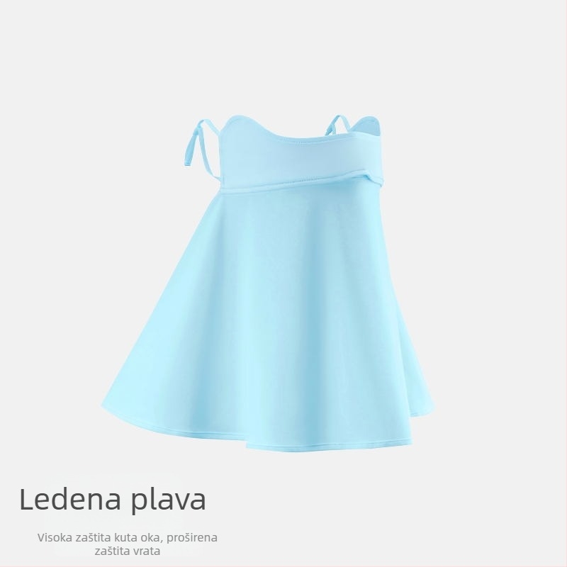 Maska za sunce od ice silk i najlona, polupokriva lice, modni gradski stil