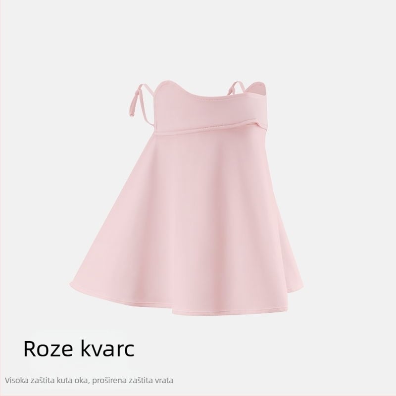 Maska za sunce od ice silk i najlona, polupokriva lice, modni gradski stil