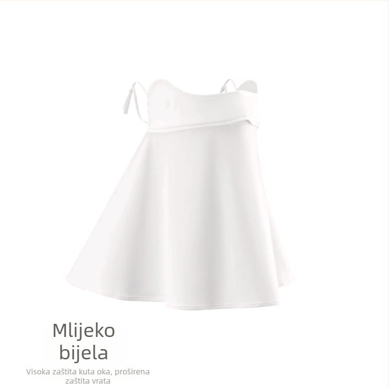 Maska za sunce od ice silk i najlona, polupokriva lice, modni gradski stil