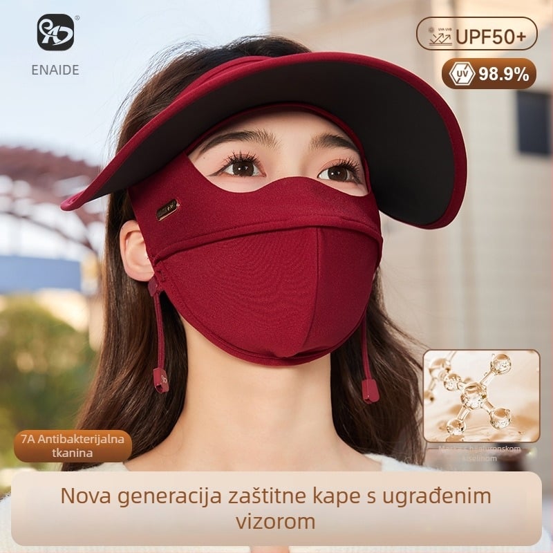 UV maska s kapuljom, najlon tkanina, otporna na vjetar, topla, otporna na prašinu