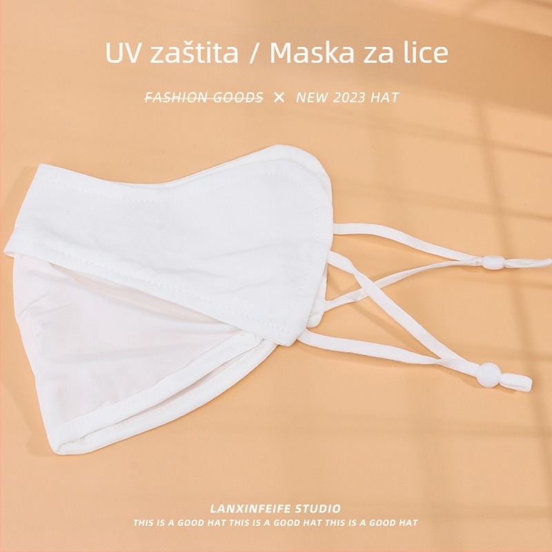 Prozračna maska za lice s UV zaštitom, poliester vlakno, minimalistički stil, svakodnevni stil, polovično pokriće, proljeće 2024