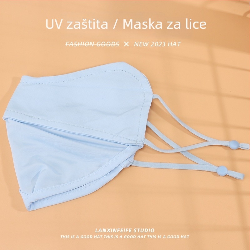 Prozračna maska za lice s UV zaštitom, poliester vlakno, minimalistički stil, svakodnevni stil, polovično pokriće, proljeće 2024