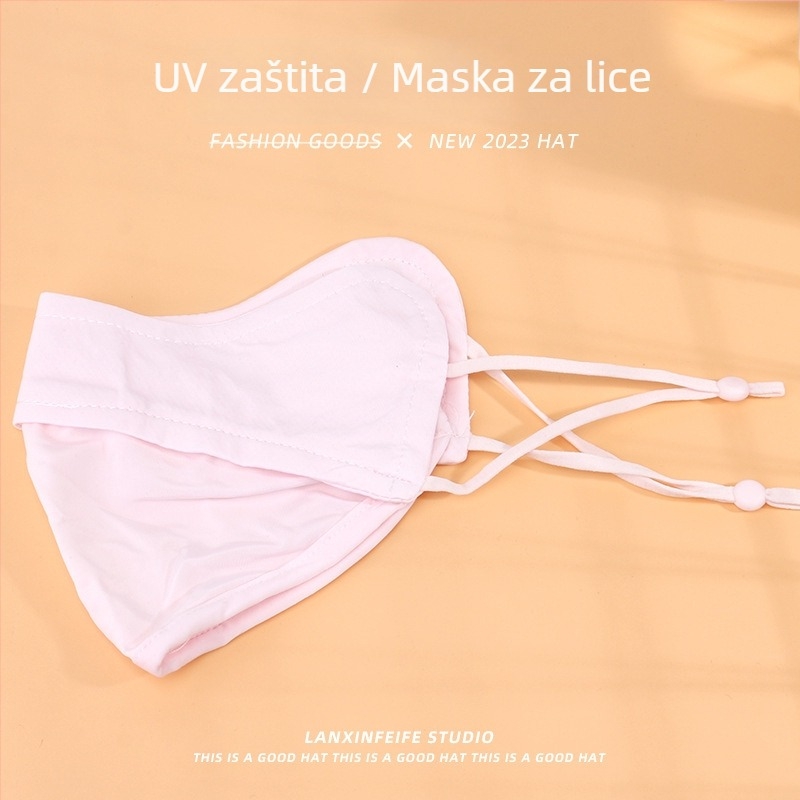 Prozračna maska za lice s UV zaštitom, poliester vlakno, minimalistički stil, svakodnevni stil, polovično pokriće, proljeće 2024