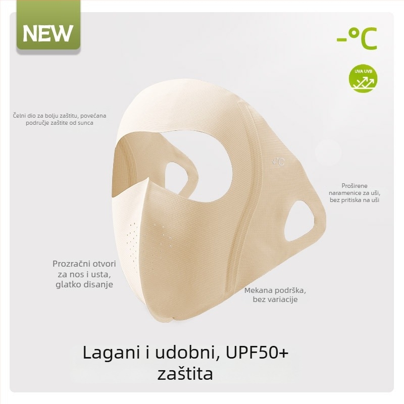 Ženska maska za potpuno lice s UV zaštitom, prozračni najlon, potpuno prekrivanje lica, za ljetnu vožnju biciklom