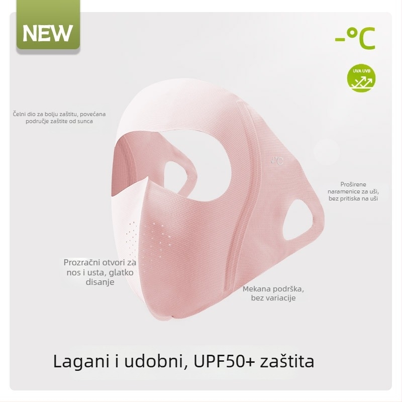 Ženska maska za potpuno lice s UV zaštitom, prozračni najlon, potpuno prekrivanje lica, za ljetnu vožnju biciklom