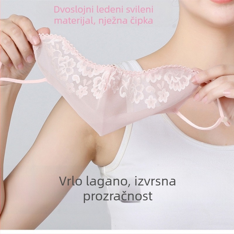 Čipkasti veo za zaštitu od sunca, prozračna lagana maska za lice za ljeto, božanski izgled