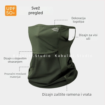 Najlon maska, prozračna, UV zaštita, zaštita od sunca, s ušnim petljama