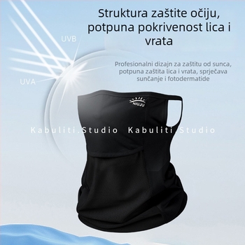 Najlon maska, prozračna, UV zaštita, zaštita od sunca, s ušnim petljama