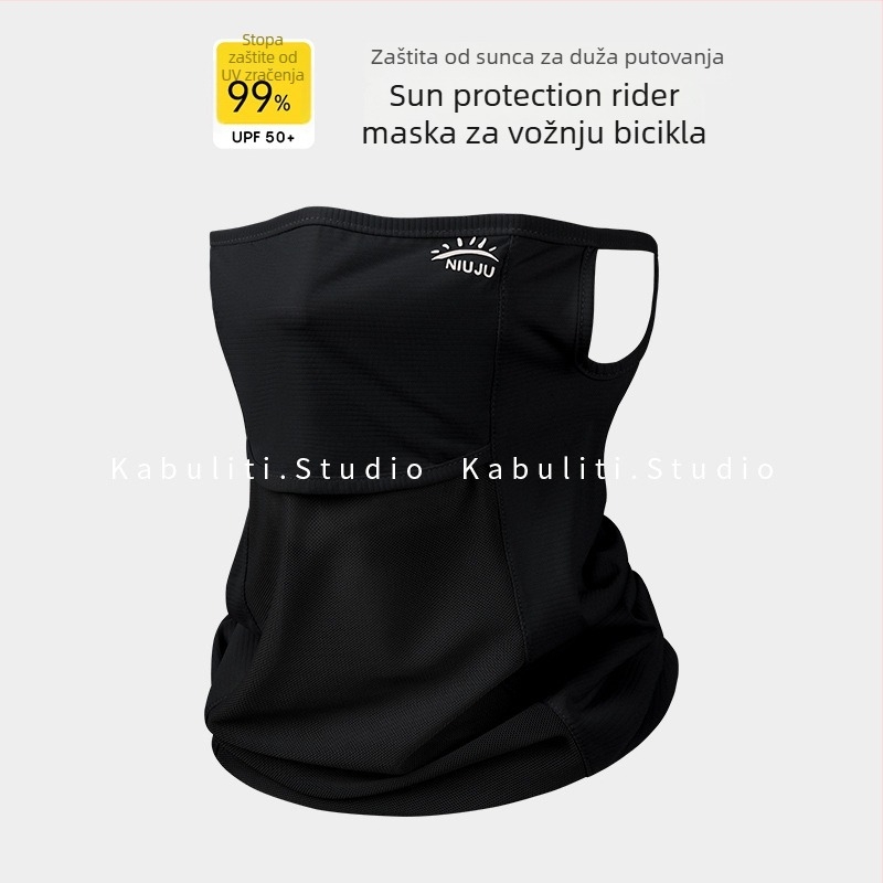 Najlon maska, prozračna, UV zaštita, zaštita od sunca, s ušnim petljama