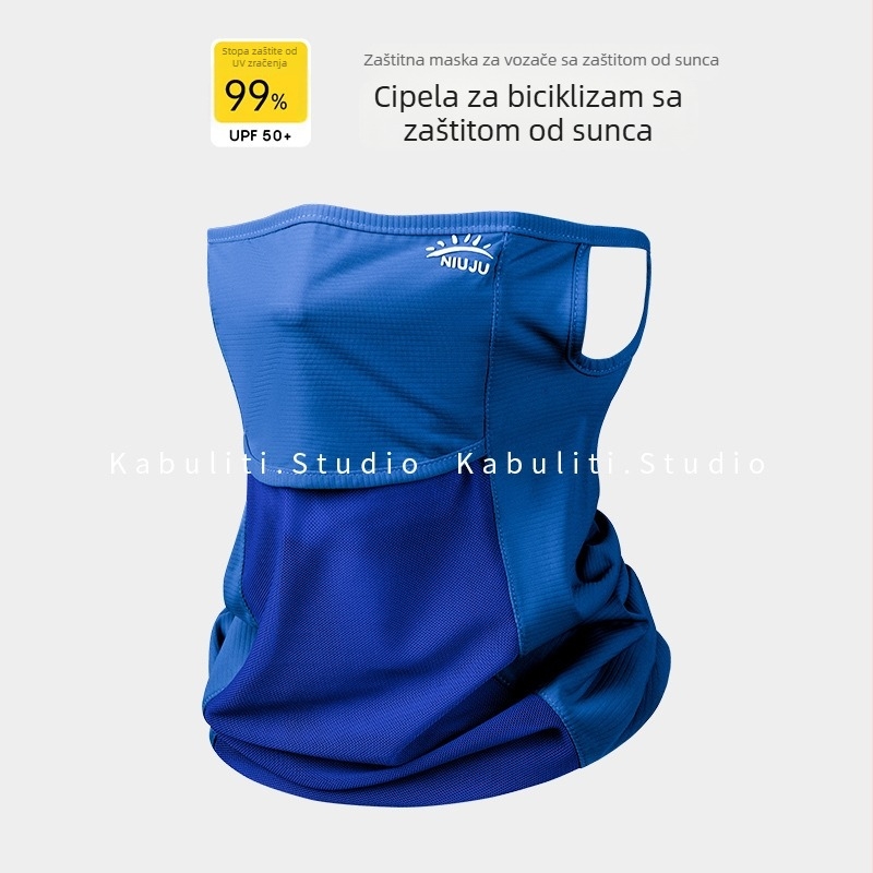 Najlon maska, prozračna, UV zaštita, zaštita od sunca, s ušnim petljama