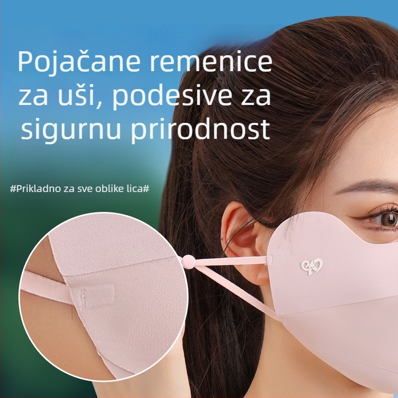 Maska za UV zaštitu, Ice Silk tkanina, bezšivna, 3D prozračna, zaštita očiju