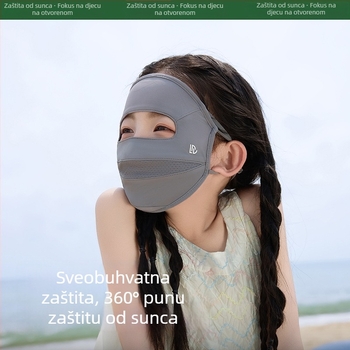 Dulin dječja UV zaštita maska za cijelo lice, prozračna najlonska tkanina, za vanjsku upotrebu, ljeto 2025
