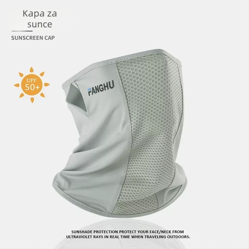 Maska za lice za biciklizam, vjetrovat i UV zaštita, Ice Silk tkanina, polu lice, unisex