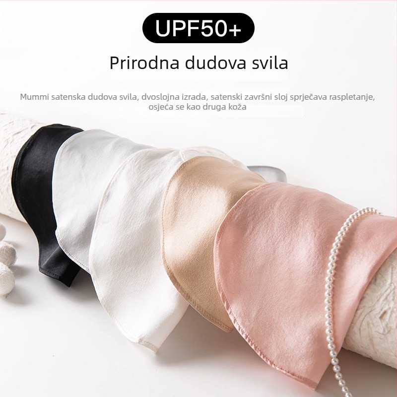 Ljetna maska za lice od svile, puna pokrivenost lica, njega kože, zaštita od prašine i vjetra