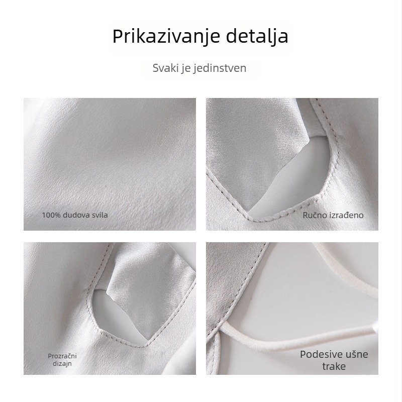Ljetna maska za lice od svile, puna pokrivenost lica, njega kože, zaštita od prašine i vjetra